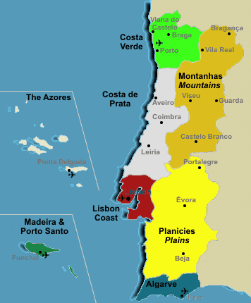 Map of Portugal 