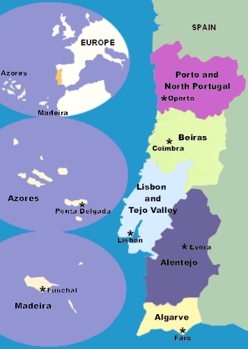 Norte Region Map  Wandering Portugal